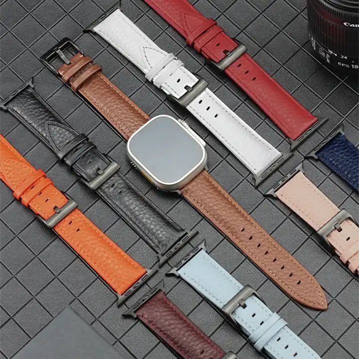 Genuine Luxury Leather Strap manufacturer 38/42/49mm replacement leather watch bands For Apple Watch smart watch band