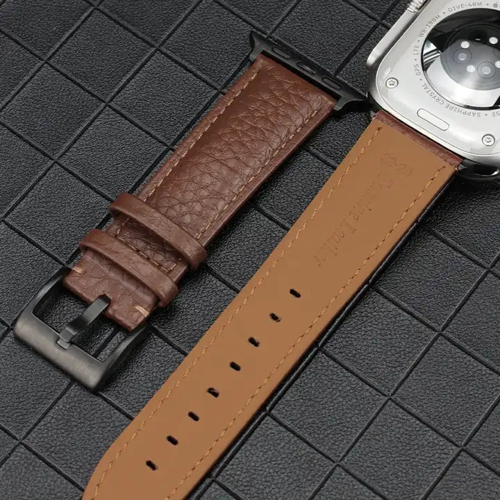 Genuine Luxury Leather Strap manufacturer 38/42/49mm replacement leather watch bands For Apple Watch smart watch band