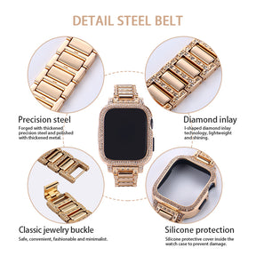 New metal jewelry buckle diamond case watch strap one Apple Watch with women's sales exploded