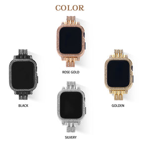 Factory customize suitable for apple watch series 1-8 se bands Diamond inlaid craft watch strap for apple metal watch band