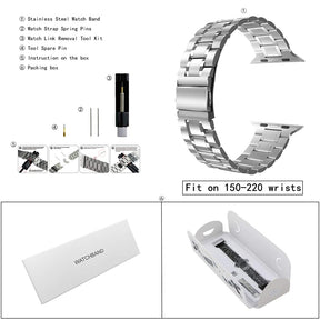 Stainless steel bands replacement strap adjustable strap compatible with apple watch 5 / 4 / 3 / 2 / 1 Series