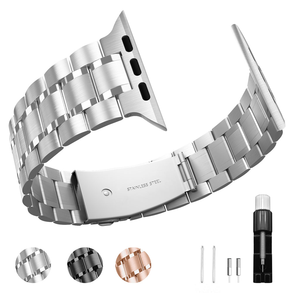 Stainless steel bands replacement strap adjustable strap compatible with apple watch 5 / 4 / 3 / 2 / 1 Series