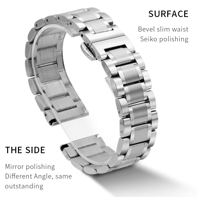 Stainless steel metal watchband is suitable for Longines watch,12mm 13mm 14mm 15mm 16mm 17mm 18mm 19mm 20mm 21mm 22mm 23mm 24mm series wristband
