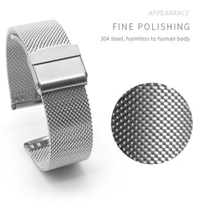 Milanese Watchband 12mm 14mm 16mm 18mm 20mm 22mm 24mm man/women Universal Stainless Steel Metal Watch strap