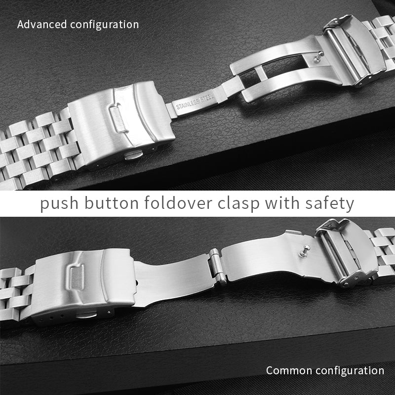 Metal watch band 18mm 20mm 24mm 26mm stainless steel diving tank strap