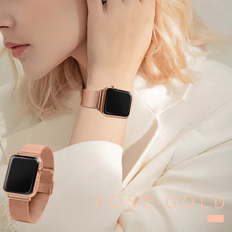 Milanese strap compatible with Apple Watch band 38mm 40mm 42mm 44mm man/women bracelet Apply to IWatch 6/5/4/3/2/1/ series