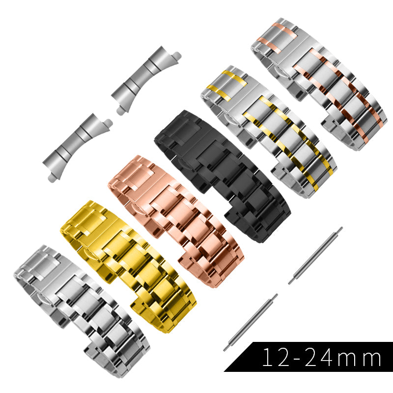 Stainless steel metal watchband is suitable for Longines watch,12mm 13mm 14mm 15mm 16mm 17mm 18mm 19mm 20mm 21mm 22mm 23mm 24mm series wristband